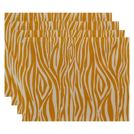 

Simply Daisy 18 x 14 Wood Stripe Geometric Print Placemats Set of 4