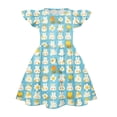 thumbnail image 4 of LNZGNM Easter Day Girls' Dresses Printed Short Sleeve Outfit for Everyday, Light Blue, 4 of 4