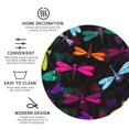 thumbnail image 4 of Disketp Colorful Dragonflies Funny Coasters,6 Pcs Leather Coasters With Holder, Perfect Housewarming Hostess Gifts,Protect Furniture From Water Marks Scratch And Damage, 4 of 9