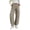 Brown, variant on Vivianyo HD Women's Summer Casual Neutral Gingham Wide Leg Pants, High Waist Plaid Loose Button Zipper Elastic Waist Long Trousers for Women, Women's Red, Sizes S-3XL