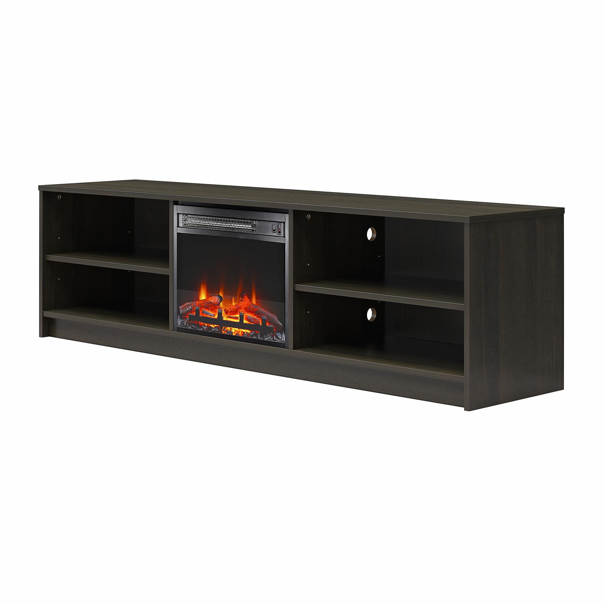 Mainstays Fireplace TV Stand, for TVs up to 75", Espresso