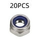 thumbnail image 1 of Tuercas hexagonales Estrela M6, DIN 985 Tuercas hexagonales A2-70 Tuercas autoblocantes de acero inoxidable Tuercas de tope Tuercas de seguridad para pernos, tornillos (M6, paquete de 20), 1 of 2