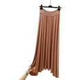 thumbnail image 3 of FRSASU Women's Flowy Maxi Skirts High Waisted Summer Casual Long Elastic Waist Skirts Khaki, 3 of 9