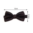 thumbnail image 4 of Bow Tie Grid Pattern Skin-friendly Polyester Wedding Formal Meeting Necktie for Men, 4 of 11