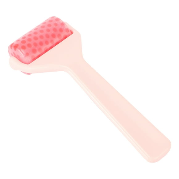 1 Pc Rodillo Facial Translúcido para Mujeres para Salón de Belleza Vacaciones Baño Viaje ABS PE Perlas de Hielo Rosa Rojo