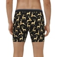 thumbnail image 4 of Salouo Elegant Gold Moose Pattern Men's Boxer Briefs, Soft & Breathable Underwear Elastic Waistband Briefs for Men,1-Pack, 4 of 7