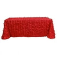 thumbnail image 2 of BalsaCircle 90" x 132" Red Leaf Petals Taffeta Rectangle Tablecloth Reception Catering, 2 of 8