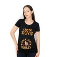 thumbnail image 5 of Thanksviging Pregnancy Funny T-shirt So stuffed with little Turkey Maternity Top (Maternity XX-Large), 5 of 6