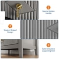thumbnail image 6 of 42.9" Tall Fluted Dresser for Bedroom, 5-Drawer Wood Dresser for Bedroom, Modern Chest of Drawers, Storage Organizer Cabinet for Living Room, Hallway, Entryway, Easy Assembly, 6 of 6