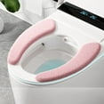 thumbnail image 4 of 1 Pair of 2 Toilet Seats Clearance! 2Pcs Bathroom Warmer Toilet Seats Close Stool Washable Soft Seat Cover Pad Cushion Toilet Seat Cushion Suitable for All Seasons Cushion, 4 of 8