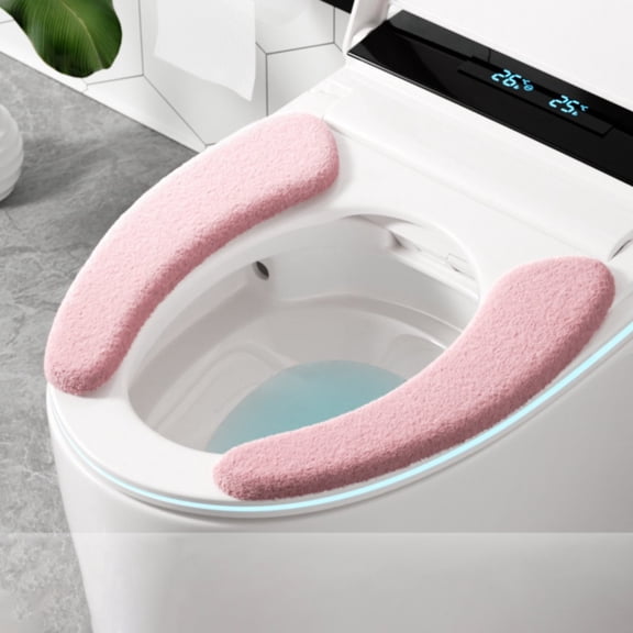 2Pcs Bathroom Warmer Toilet Seats Close Stool Washable Soft Seat Cover Pad Cushion Toilet Seat Cushion Suitable for All Seasons, Cushion