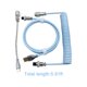 thumbnail image 3 of Pisexur Electronics - Cable USB C en espiral para teclado de juegos para hombre, cable RGB de doble funda para teclado mecánico con metal desmontable de 1,5 m, USB-C a USB-A, organizador de electróni, 3 of 8