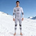 thumbnail image 2 of DHFJKG Mens Thermal Base Layer Ski Wear 2 Piece Set Breathable Quick-Dry Long Sleeve Shirt And Pants For Athletic Training Snow Sports Classic Outfit, 2 of 3