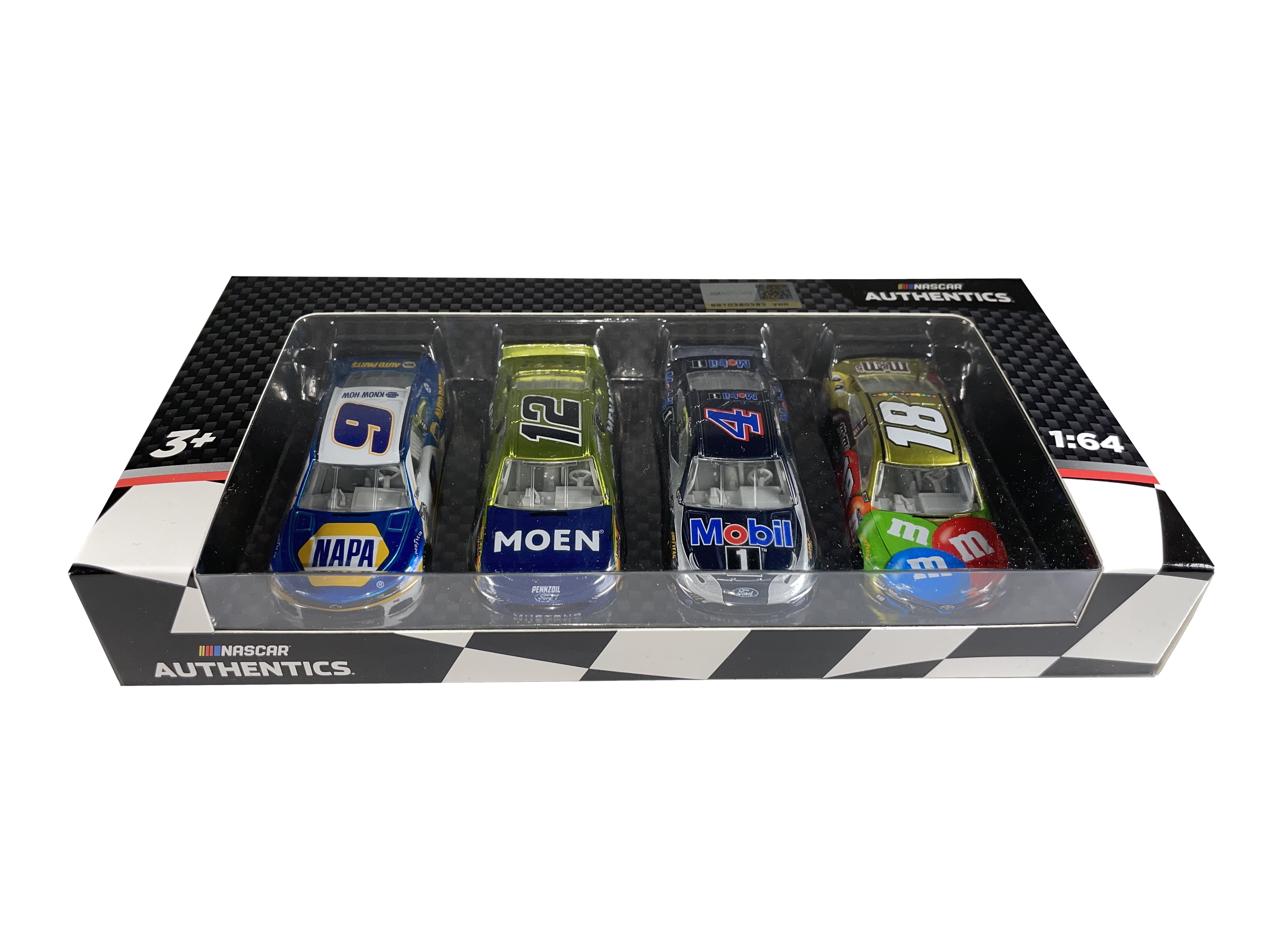 NASCAR Authentics Play Vehicle - 1:64 Scale Diecast Car - 4pack -  Walmart.com