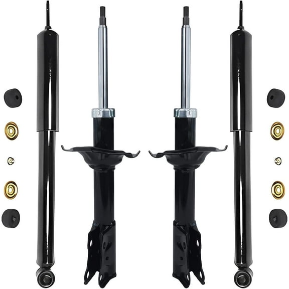 Detroit Axle - Front Struts with Coil Spring   Rear Shock Absorbers Replacement for 2004 2005 2006 Scion xA xB - 4pc Set