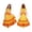 Sarasaland, variant on HTQWLP Super Brothers Galaxy Movie Fairy Tale Princess Dress, Halloween Party Elegant Princess Dress up Costumes with Accessories, Fancy Dress Princess Cosplay Outfits for Adults, Orange/S