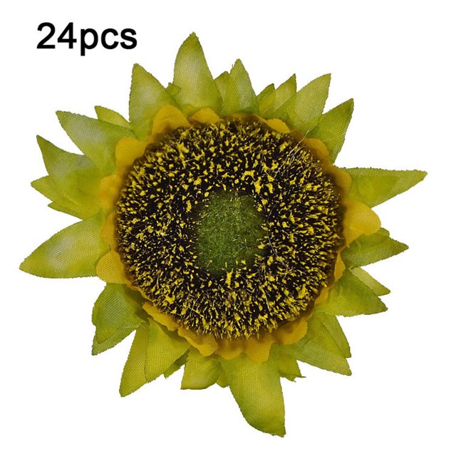 Brote de girasol artificial Simulación de brotes de flores Ramo de fiesta de boda Accesorios de bricolaje, 24 piezas, 10 cm Advancent HA7119-08B