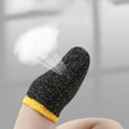 thumbnail image 4 of Mobile Game Controller Finger Sleeve Sets -Sweat Breathable Full Touch Screen Sensitive Shoot Aim Joysticks Finger Set Silver Fiber Ultra-Thin Thumb Finger Sleeve For Mobile Phone Games, 4 of 7