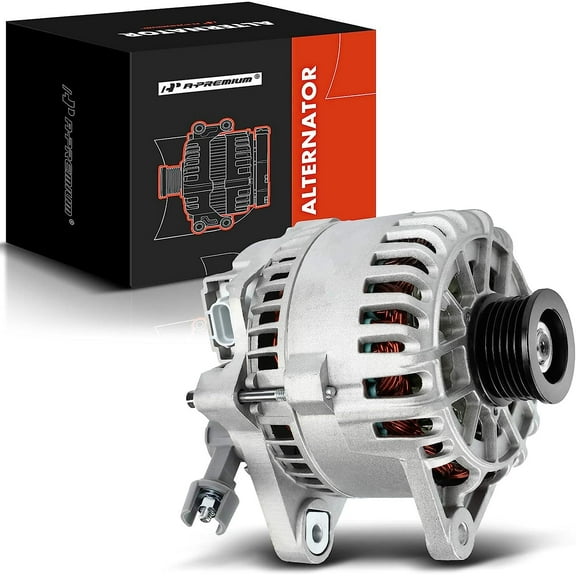 A-Premium Alternator Compatible with Ford Focus 2000-2004 L4 2.0L, Escape 2001-2004 L4 2.0L & Mazda Tribute 2001-2004 L4 2.0L DOHC, 110Amp 12Volt CW 6-Groove Clutch Pulley