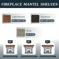 thumbnail image 4 of 60" Rustic Wood Fireplace Mantel, Wall-Mounted Floating Shelf for Home Decor, 4 of 8