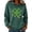 Dark Green, variant on Womens Sweater St. Patrick'S Day Fashion Print Cozy Front Pocket Womens Warm Clothing,Black,L