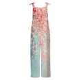 thumbnail image 5 of lcziwo Womens Casual Loose Overalls Jumpsuits One Piece Sleeveless Wide Straight Leg Pants Cute Boho Floral Print Rompers with Pockets Multicolor XXL, 5 of 6