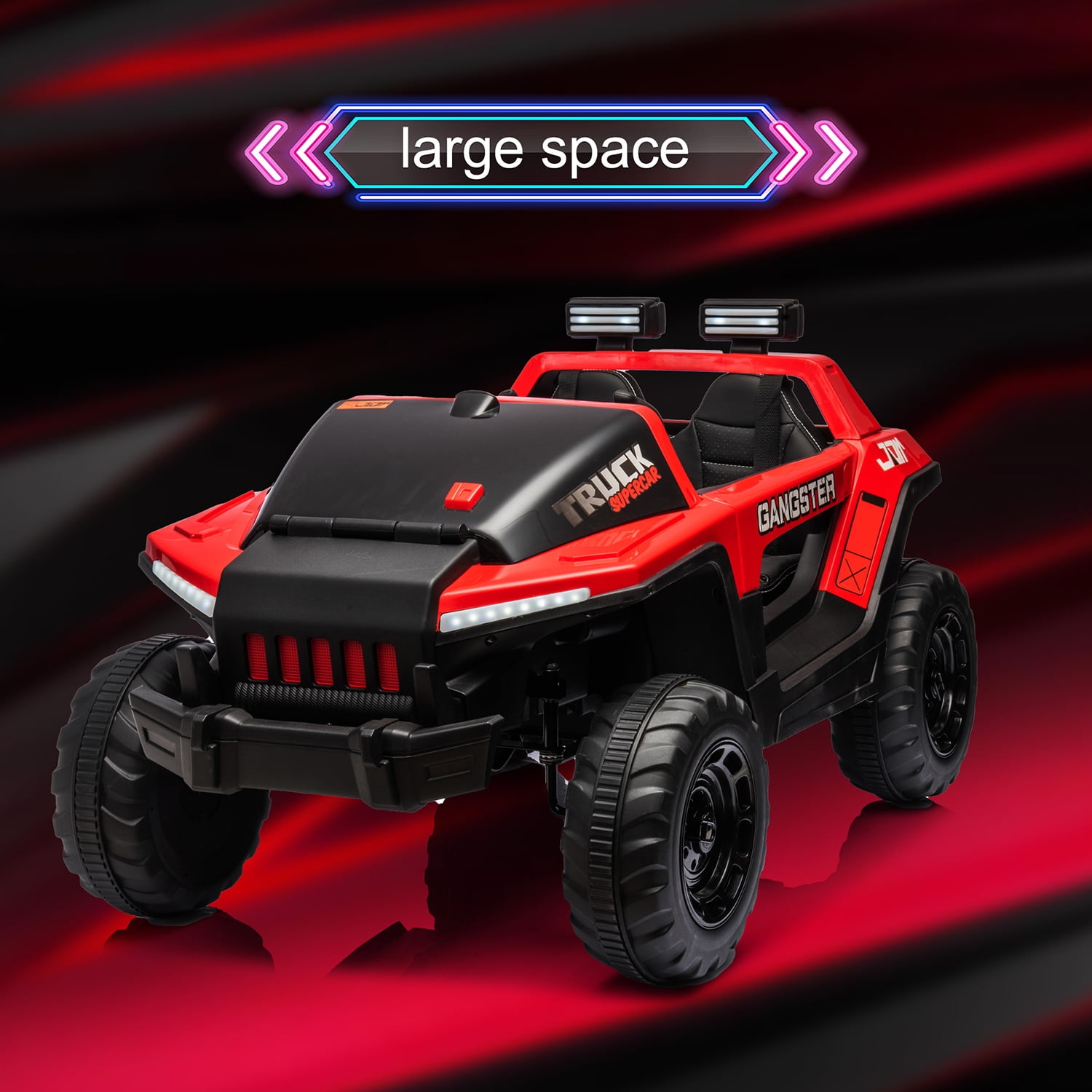 CIPACHO 24 V Powered Ride Ons for Children with USB Bluetooth Music Electric Kids Car Super Power Leather Four-Wheel Shock Absorber, Red CIPACHO 24 V Powered Ride Ons for Children with USB Bluetooth Music Electric Kids Car Super Power Leather Four-Wheel Shock Absorber, Red