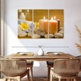 thumbnail image 3 of Elephant Stock Spa Candle Trio Wall Art - Horizontal Multi Panel Canvas - Living Room Wall Decor - Wellness Multi Panel - Orange And Gray Decor - 57" x 36", 3 of 8