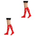 thumbnail image 1 of Minnieouse 1 par de calcetines a rayas hasta la rodilla de arcoíris, elasticidad, transpirabilidad, apariencia de moda cómoda, calcetín antideslizante, Type1 NO1 Minnieouse CBP288434, 1 of 1