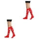 thumbnail image 3 of Qarigey 1 par de calcetines a rayas hasta la rodilla de arcoíris, elasticidad, transpirabilidad, apariencia de moda cómoda, calcetín antideslizante, Type1 NO1 Qarigey CBP288434, 3 of 6