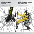 thumbnail image 5 of 26 Inch Steel Frame Mountain Bike 21-Speed With Front Shock Absorption Fork Durable Anti-Slip Tires Double Disc Brakes For Adults Unisex Easy Assembly, 5 of 9