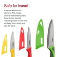 thumbnail image 6 of Zyliss 3-Piece Chef Knife Set with Sheath Covers, Stainless Steel Paring Serrated Utility Kitchen Knives, Color Handles, 6 of 7
