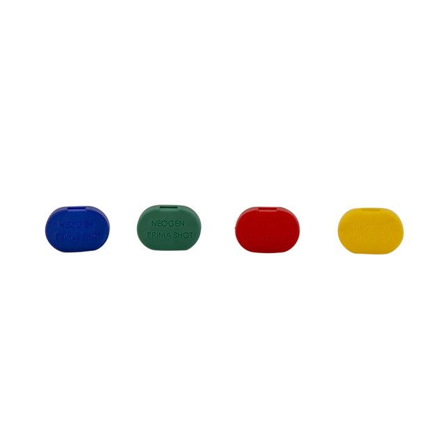 Neogen - Capuchón de Jeringa para Ganado Prima-Shot - Pack de 4 (Multicolor)