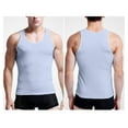 thumbnail image 4 of GZWYHT Mens Tank Tops,Sleeveless Shirts Men's casual fashion tight round neck sleeveless sports fitness vest Mens Casual Shirts,Men Clothing Grey L, 4 of 5