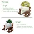 thumbnail image 4 of Mecedora Planter Pot yiilead con forma de cara sonriente, 11 x 6 x 12 cm, 4 of 7