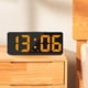 thumbnail image 4 of Reloj despertador electrónico digital USB con pantalla LED grande y 2 alarmas Naranja, 4 of 9