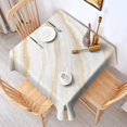 thumbnail image 2 of 42x42in(107x107cm) Square Tablecloth, Waterproof Polyester Table Cover, Wrinkle Resistant & Washable Fabric for Dining, Kitchen, Picnic, Turquoise Marble Pattern, 2 of 5