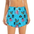 thumbnail image 2 of Honeii pirate Octopus print a double-layered women's running short, ideal for gym, tennis, and various activities, complete with a practical pocket-XX-Large, 2 of 7