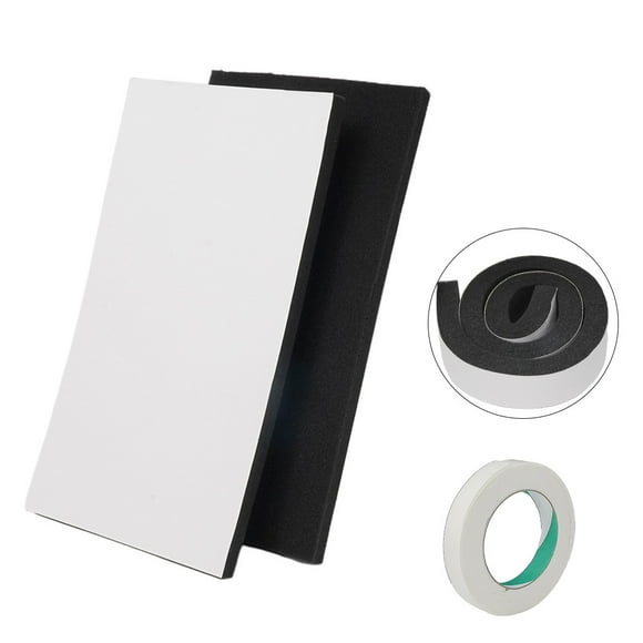 MYG Window Air Conditioner Insulated Foam Panels, Winter Surround Insulation Side Panel, AC Side Surround Panels Kit with Top Seal Strip for Window AC Unit Indoor
