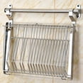 thumbnail image 3 of Wall-Mounted Dish Rack, Foldable Dish Drying Rack, Scientific Spacing, For Kitchen And Bathrooms, Easy To Clean, Space-Saving Hooks, 1PCS, 3 of 5