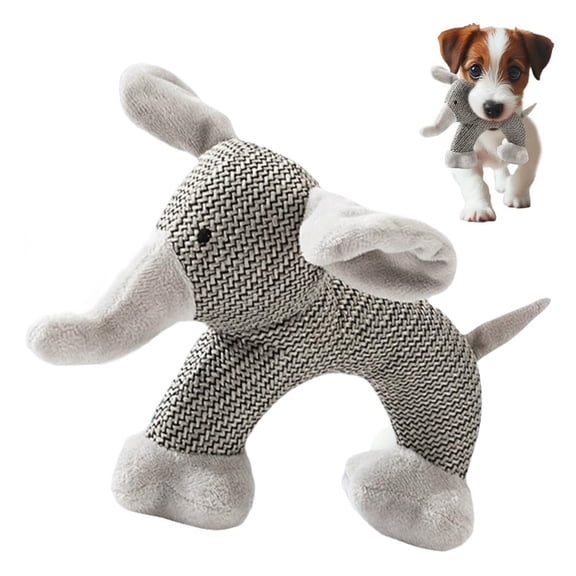 linen safari companions Dog Toys for Aggressive Chewers Indestructible Dog Toy Chew Toys for Dogs Dogs Squeaky Toys Chew Toys for Teething Stuffed Animal Toy for Small Medium Dogs Elephant