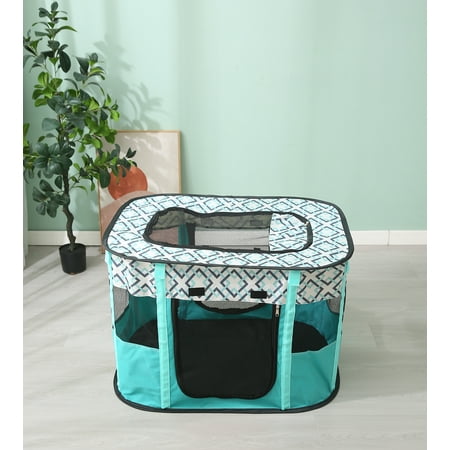 ZBH Portable Foldable Cat Playpen Collapsible Crates Kennel Playpen for Dog cat and Rabbit &Travel playpen Outdoor or Indoor