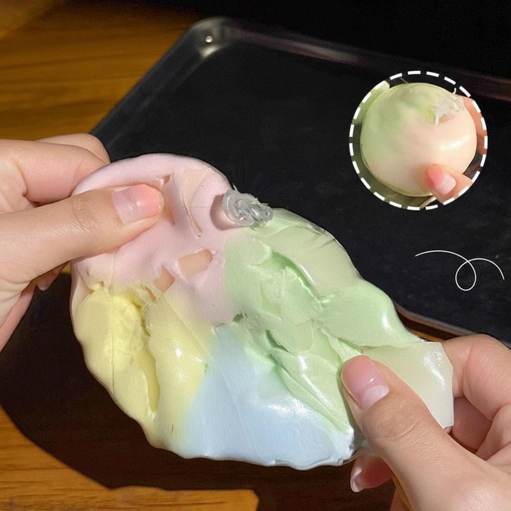 4-Pack Crispy Stress Ball, Wax Cracking Squishies with Crunchy Sound, Chocolate Moldable Sensory Toys for Relief & Fidgeting