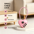 thumbnail image 7 of Ciozy Combination Lock, Combo Cable Lock with Code, Small Padlock Combination, for Luggage, Suitcase, Gym Locker, Backpack Bag Zipper, Cabinet, Mailbox, Fence, Travel Safe Outdoor Use (Pink), 7 of 7