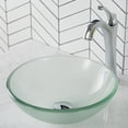 thumbnail image 3 of KRAUS Round Frosted Glass Vessel Bathroom Sink, 14 inch, 3 of 9