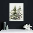 thumbnail image 4 of JEUXUS Framed Canvas Wall Art Print Vintage Wooded Holiday Trees in Snow by Katie Pertiet (16x20 inch), Sylvie Greywash Frame - Medium, 4 of 4