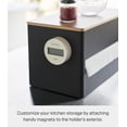 thumbnail image 6 of Yamazaki Home Paper Towel Dispenser, Walnut, Steel + Wood, Lid, No Assembly, 6 of 7