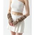 thumbnail image 5 of Causa Forcia Knitted Arm Warmers for Women - Pastel Brown, 5 of 7