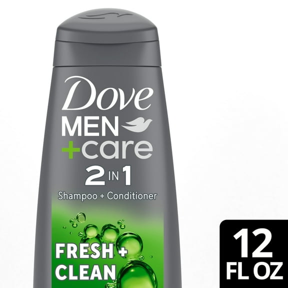 Dove Men Care Fortifying 2 in 1 Shampoo and Conditioner for Normal to Oily Hair Fresh and Clean, 12 oz (Package May Vary)