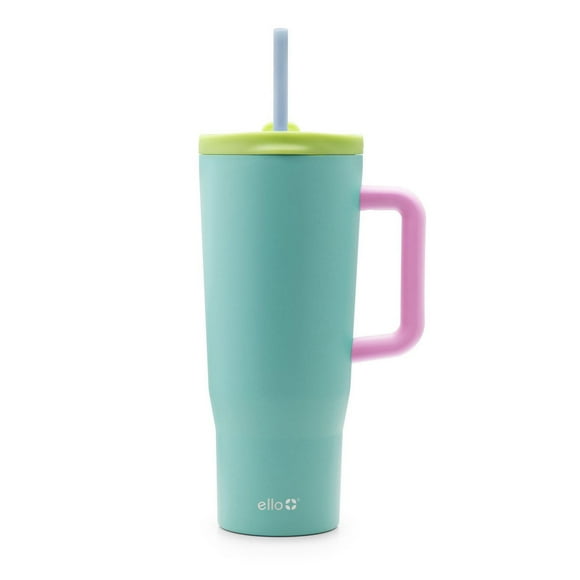 Ello Ultra Clean 40oz Stainless Steel Tumbler with Handle, Agave